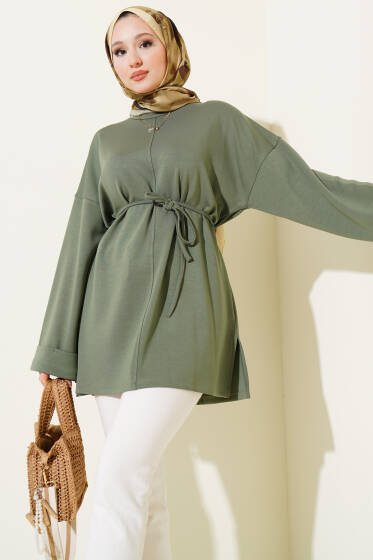 Düşük Duble Kol Tunik Haki - Tunik