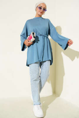 Düşük Duble Kol Tunik İndigo - 300-500 TL Ürünler