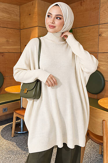 Düşük Kol Detaylı Triko Tunik Taş - 100-300 TL Ürünler