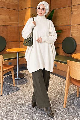Düşük Kol Detaylı Triko Tunik Taş - 100-300 TL Ürünler