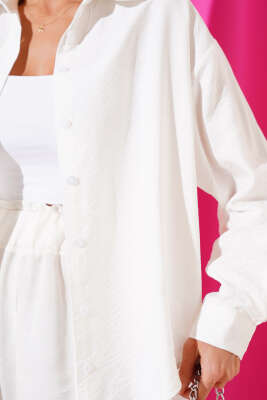 Düşük Omuz Basic Gömlek Beyaz - Kadın Giyim Modelleri