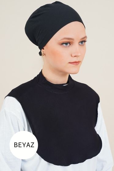 Düz Beyaz Boyunluk - Black&White