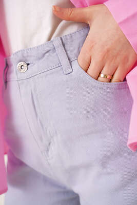 Düz Boyfriend Lila Pantolon - 300-500 TL Ürünler