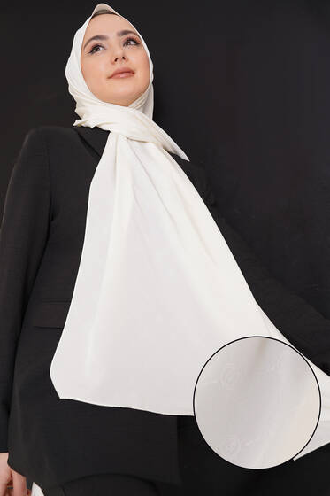 Düz Capri Şal Ekru - Başörtüsü