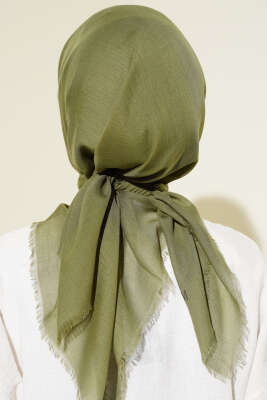 Düz Flamu Cotton Eşarp Haki - Başörtüsü
