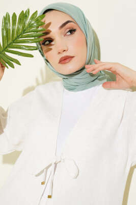 Düz Flamu Cotton Eşarp Mint - SİNEM EŞARP