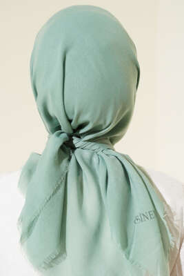 Düz Flamu Cotton Eşarp Mint - Başörtüsü