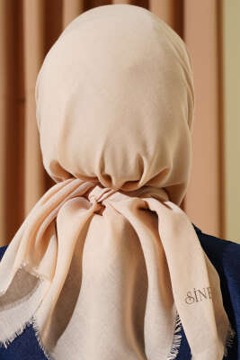 Düz Flamu Cotton Eşarp Nohut - Başörtüsü