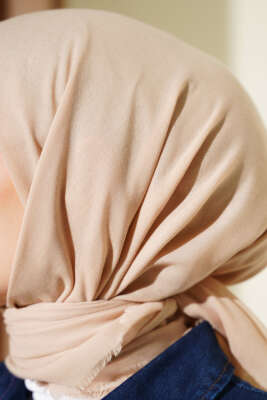 Düz Flamu Cotton Eşarp Nohut - Başörtüsü