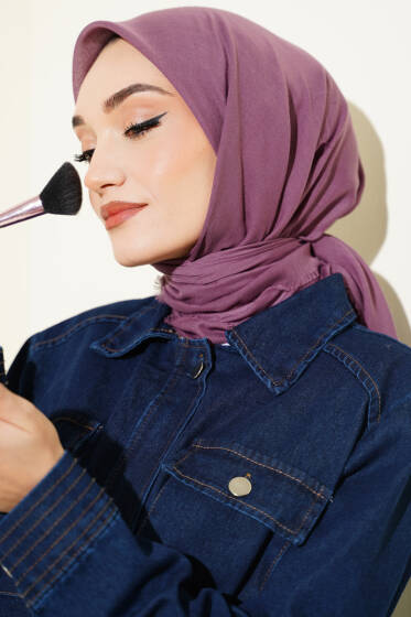 Düz Flamu Cotton Eşarp Sirke - Başörtüsü