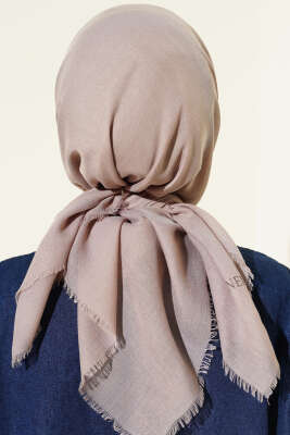 Düz Flamu Cotton Eşarp Vizon - Başörtüsü