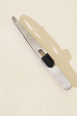 Düz Kalın Uçlu Gümüş Cımbız Siyah - NEW WELL