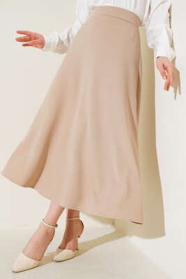 Düz Kloş Etek Bej - Yılın Fırsatı