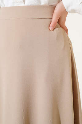 Düz Kloş Etek Bej - Yılın Fırsatı