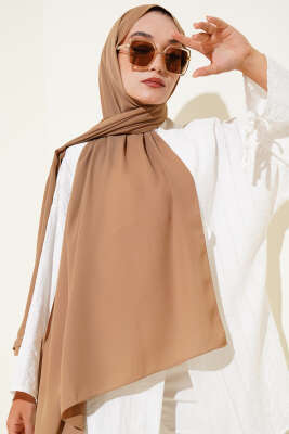 Düz Medine İpeği Şal Camel 