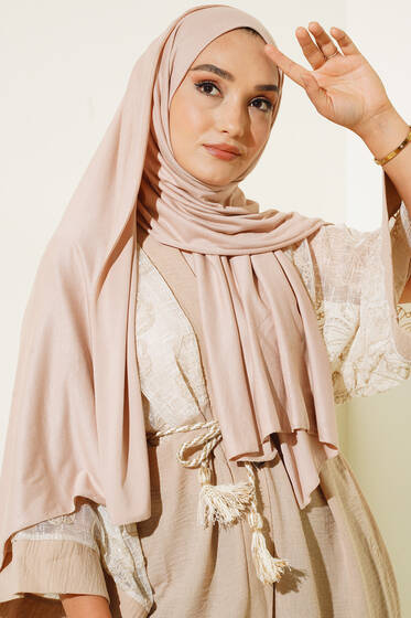 Düz Penye Şal Bej - Düz Şal