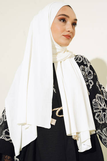 Düz Penye Şal Ekru - Düz Şal