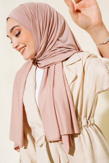 Düz Penye Şal Gül Pembe - Düz Şal