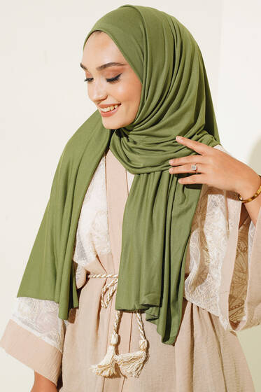 Düz Penye Şal Haki - Düz Şal