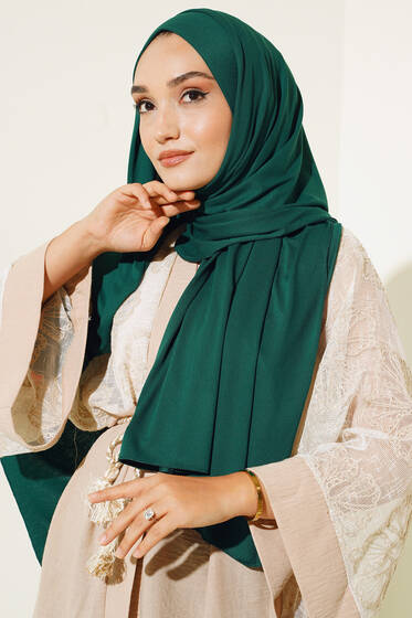 Düz Penye Şal Zümrüt - Düz Şal