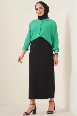 Düz Siyah Kalem Etek - Yılın Fırsatı