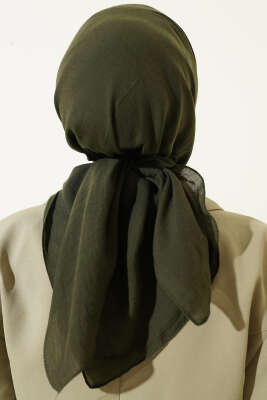 Düz Soft Eşarp Haki - Başörtüsü