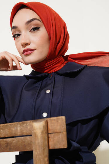 Düz Soft Eşarp Kiremit -98 - Başörtüsü