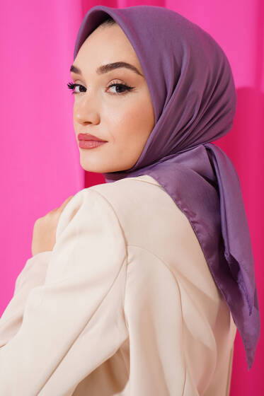 Düz Soft Eşarp Menekşe -52 - Başörtüsü