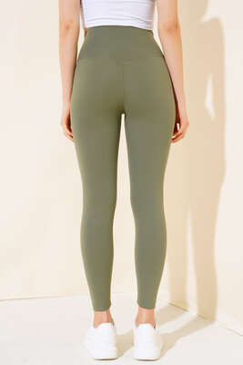 Düz Sporcu Tayt Çağla Yeşili - Kadın Giyim Modelleri