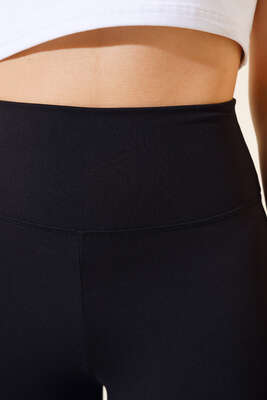 Düz Sporcu Tayt Siyah - Kadın Giyim Modelleri