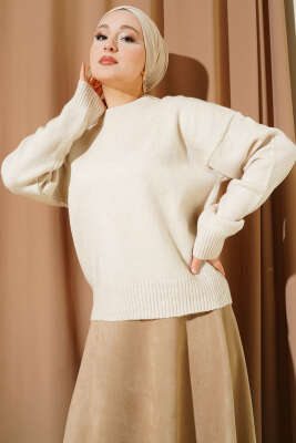 Düz Yumoş Triko Kazak Taş - KILIÇ TRİKO