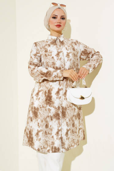Ebru Desen Gömlek Camel - Gömlek