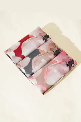 Ebruli Çiçek Desenli 3'lü Eşarp Seti Asorti 2 