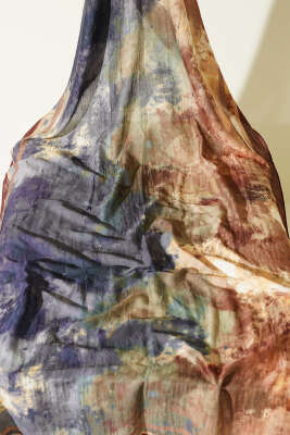 Ebruli Desen Bambu Kraş 3'lü Şal Seti Asorti 1 - Desenli Şal Seti