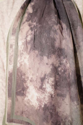 Ebruli Desen Bambu Kraş Şal Çağla Yeşili - Başörtüsü