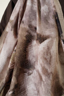 Ebruli Desen Müslin Şal Nefti - Başörtüsü