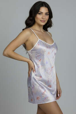 Ebruli Desenli Askılı Gecelik Desen - Fantezi İç Giyim