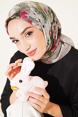 Ebruli Desenli Eşarp Nefti - MODA KAPRİS