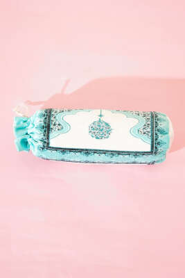 Ebruli Motifli Keseli Seccade Mint - SECCADE