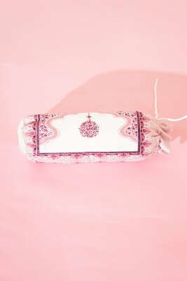 Ebruli Motifli Keseli Seccade Pembe - SECCADE