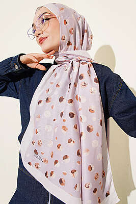 Ebruli Puantiye Desen Şal Taş - Başörtüsü