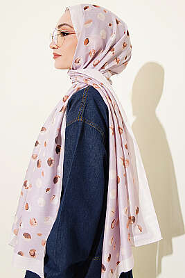 Ebruli Puantiye Desen Şal Taş - Başörtüsü