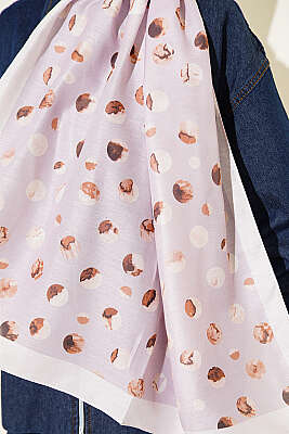 Ebruli Puantiye Desen Şal Taş - Başörtüsü