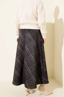 Ekose Desenli Scuba Etek Antrasit - Etek