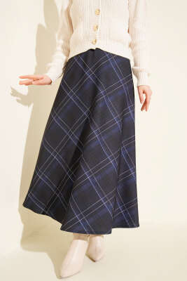 Ekose Desenli Scuba Etek Lacivert - ERME