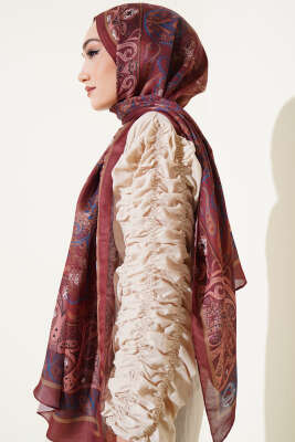 Elegant Motif Soft Şal Taba - Başörtüsü