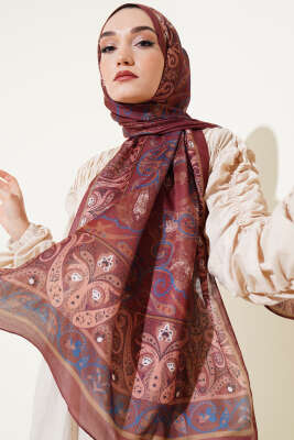 Elegant Motif Soft Şal Taba 