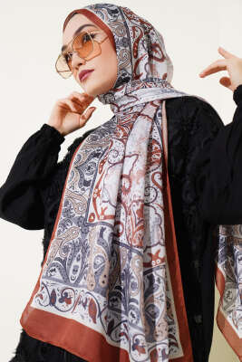 Elegant Motif Soft Şal Taş Kiremit 