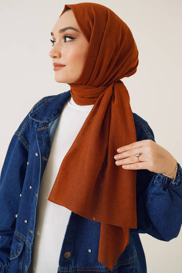 Elegant Serisi Açık Kahve Şal - Düz Şal