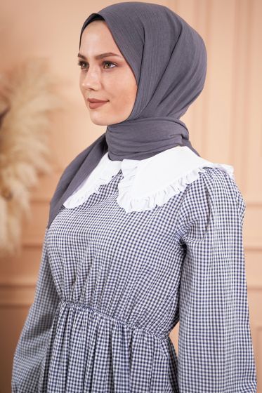 Elegant Serisi Antrasit Şal -58 - Black&White